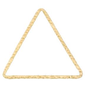 Connectors. Gold Filled 23.0mm Width / Length, Handmade Hammered Triangle Connector. Quantity Per Pack: 4 Pieces.