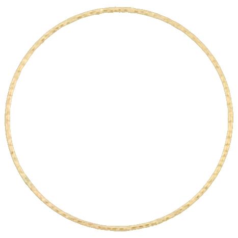 Connectors. Gold Filled 40.0mm Width / Length, Handmade Hammered Circle Connector. Quantity Per Pack: 2 Pieces.