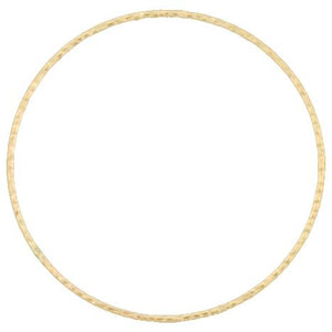 Connectors. Gold Filled 40.0mm Width / Length, Handmade Hammered Circle Connector. Quantity Per Pack: 2 Pieces.