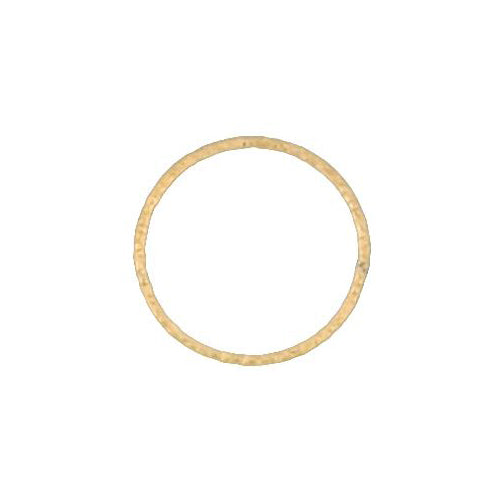 Connectors. Gold Filled 20.0mm Width / Length, Handmade Hammered Circle Connector. Quantity Per Pack: 2 Pieces.