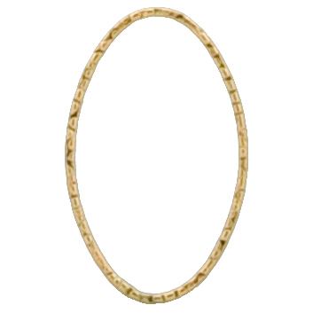 Connectors. Gold Filled 20.0mm Width by 32.4mm Length, Handmade Hammered Oval Connector. Quantity Per Pack: 4 Pieces.