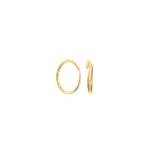 Split Rings. Gold Filled 21.0 Gauge, 4.7mm Width by 6.6mm Length, Oval Split Ring. Quantity Per Pack: 50 Pieces.