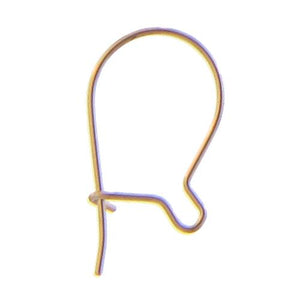 Ear Findings. Gold Filled 24 Gauge, 8.4mm Width by 15.2mm Height, Kidney Ear Wire. Quantity Per Pack: 20 Pieces.