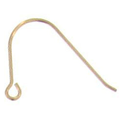 Ear Findings. Gold Filled 20 Gauge, 15.5mm Width by 20.5mm Height, Plain Ear Wire. Quantity Per Pack: 20 Pieces.