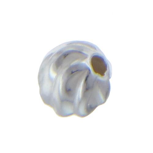 Beads. Sterling Silver 3.0mm Twisted Seamless Round Bead. Quantity per pack: 100 Pieces.