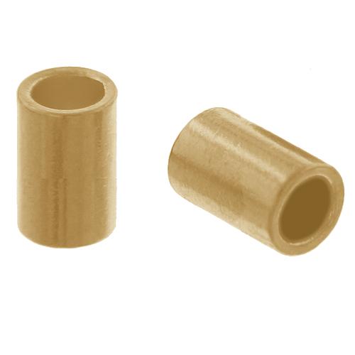 Crimps & Crimp Covers. Gold Filled 2.0mm Width by 2.0mm Length, Plain Crimp Tube Beads. Quantity Per Pack: 100 Pieces.