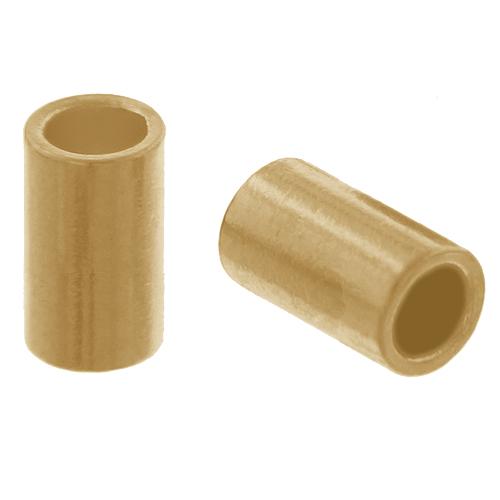 Crimps & Crimp Covers. Gold Filled 2.0mm Width by 3.0mm Length, Plain Crimp Tube Beads. Quantity Per Pack: 50 Pieces.