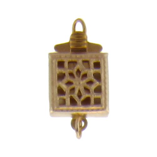 Clasps. Gold Filled 8.3mm Width by 8.5mm Length by 3.8mm Height, Filigree Box Clasp, with 4.1mm Width by 9.3mm Length by 3.7mm Height Fish Hook. Quantity Per Pack: 1 Piece.