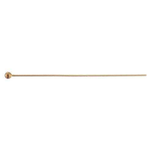 Pins. Gold Filled 24.0 Gauge, 1.5 Inch Ball Pin With 1.3mm Ball Head. Quantity Per Pack: 20 Pieces.