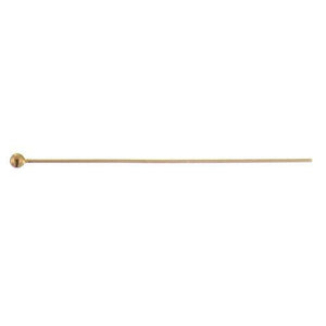 Pins. Gold Filled 24.0 Gauge, 2.0 Inch Ball Pin With 1.3mm Ball Head. Quantity Per Pack: 20 Pieces.