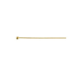 Pins. Sterling Silver Gold Plated / Vermeil 26.0 Gauge, 1.5 Inch Ball Pin With 1.2mm Ball Head. Quantity Per Pack: 100 Pieces.