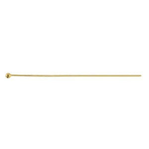 Pins. Sterling Silver Gold Plated / Vermeil 26.0 Gauge, 2.0 Inch Ball Pin With 1.2mm Ball Head. Quantity Per Pack: 100 Pieces.