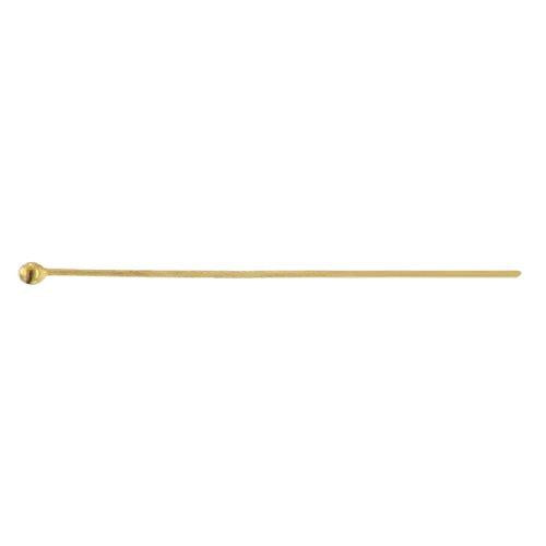 Pins. Sterling Silver Gold Plated / Vermeil 24.0 Gauge, 1.0 Inch Ball Pin With 1.3mm Ball Head. Quantity Per Pack: 100 Pieces.