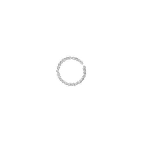 Jump Rings. Sterling Silver 18.0 Gauge 5.1mm Width / Length / Height, Twisted Open Jump Ring. Quantity Per Pack: 100 Pieces.