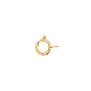 Clasps. Gold Filled 7.9mm Width / Length by 1.7mm Thick, Smooth Spring Ring Clasp With 3.6mm Width / Length Close Ring. Quantity Per Pack: 10 Pieces.