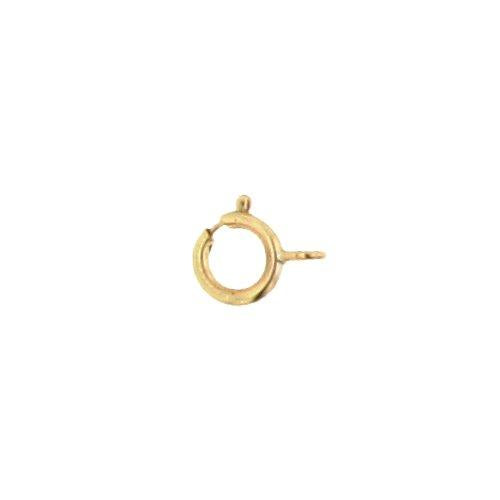 Clasps. Gold Filled 7.9mm Width / Length by 1.7mm Thick, Smooth Spring Ring Clasp With 3.6mm Width / Length Close Ring. Quantity Per Pack: 10 Pieces.