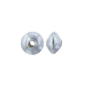 Beads. Sterling Silver 3.1mm Width by 4.5mm Length, Smooth Plain Seamless Saucer Bead. Quantity per pack: 100 Pieces.