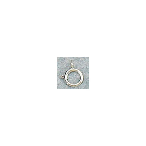 Clasps. Sterling Silver 5.4mm Width / Length by 1.0mm Thick, Smooth Spring Ring Clasp With 2.4mm Width / Length Close Ring. Quantity Per Pack: 50 Pieces.