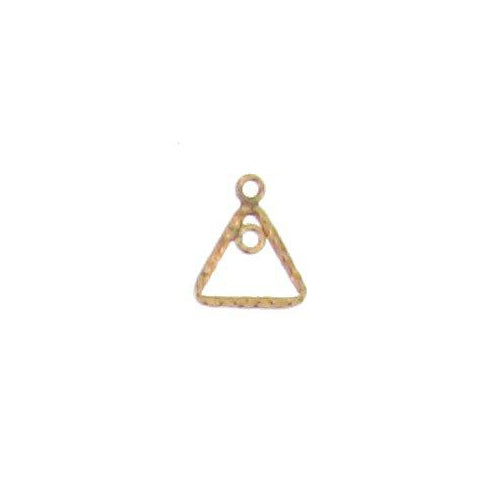 Ear Findings. Gold Filled 9.6mm Width by 11.2mm Length, Hammered Triangle Chandelier With 2.5mm Width / Length Smooth Fix Ring, inside and outside of the Chandelier. Quantity Per Pack: 4 Pieces.