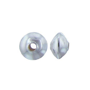 Beads. Sterling Silver 5.9mm Width by 9.1mm Length, Smooth Plain Seamless Saucer Bead. Quantity per pack: 10 Pieces.