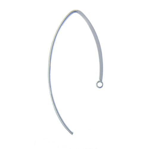 Ear Findings. Sterling Silver 19.0 Gauge, 22.0mm Width by 39.6mm Height, Flat Inverted 