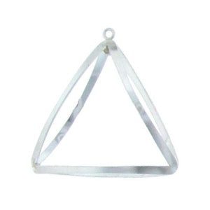 Sterling Silver, 29.3mm Width by 9.9mm Length by 28.0mm Height, Handmade Smooth Triangle Chandelier. Quantity Per Pack: 2 Pieces.