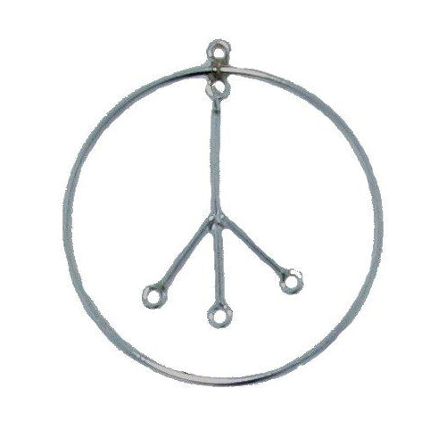 Sterling Silver, 30.7mm Width by 0.9mm Length by 33.8mm Height, Handmade Plain Circle Chandelier With 3 Prong Dangle. Quantity Per Pack: 2 Pieces.