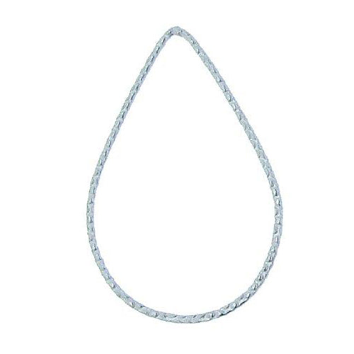 Connectors. Sterling Silver 21.3mm Width by 32.5mm Length, Handmade Hammered Tear Drop Connector. Quantity Per Pack: 10 Pieces.