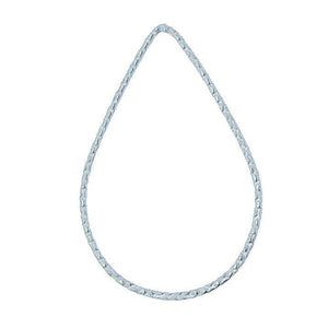 Connectors. Sterling Silver 29.5mm Width by 44.8mm Length, Handmade Hammered Tear Drop Connector. Quantity Per Pack: 10 Pieces.