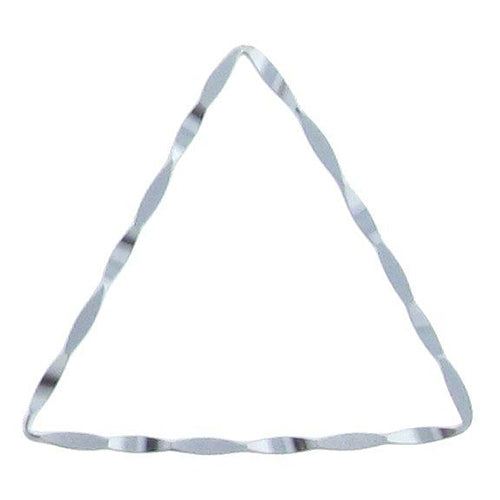 Sterling Silver, 17.6mm Width by 1.3mm Length by 16.2mm Height, Hammered Triangle Connector. Quantity Per Pack: 2 Pieces.