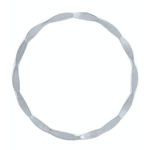 Sterling Silver, 35.5mm Width / Height, Hammered Circle Connector. Quantity Per Pack: 2 Pieces.