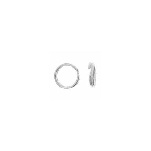 Split Rings. Sterling Silver 22.0 Gauge, 7.0mm Width / Length / Height, Round Split Ring. Quantity Per Pack: 10 Pieces.