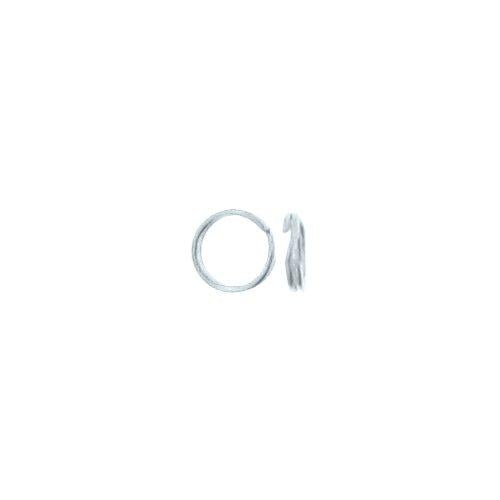 Split Rings. Sterling Silver 22.0 Gauge, 7.3mm Width / Length / Height, Round Split Ring. Quantity Per Pack: 50 Pieces.