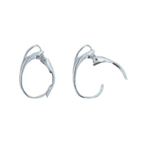 Ear Findings. Sterling Silver 10.5mm Width by 17.1mm Length, Plain Lever Back With 5.0mm Width by 2.6 Length Close Loop towards the bottom. Quantity Per Pack: 10 Pieces.