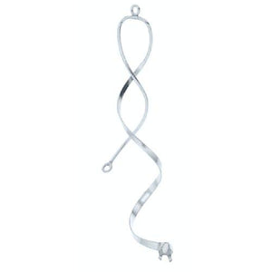 Sterling Silver, 15.3mm Width by 10.3mm Length by 52.6mm Height, Handmade Fancy Twisted Chandelier With Two 4mm Open Settings. Quantity Per Pack: 2 Pieces.