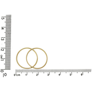 Gold Filled 27.6mm Width by 1.7mm Length by 19.7mm Height, Figure 8 Connector. Quantity Per Pack: 4 Pieces.