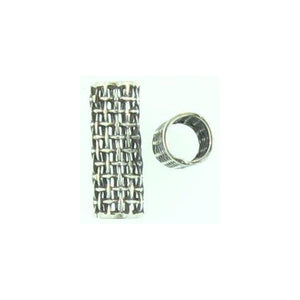 Sterling Silver Oxidized, 7.6mm Width by 7.6mm Length by 20.5mm Height, Wired Fancy Bead. Quantity per pack: 5 Pieces.