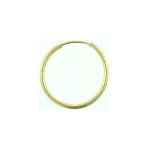 Ear Findings. Gold Filled 16.0 Gauge, 17.4mm Width / Length Plain Hoop. Quantity Per Pack: 4 Pieces.