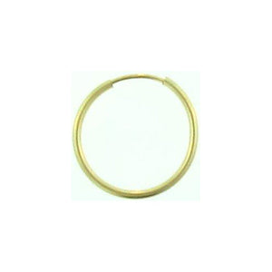 Ear Findings. Gold Filled 16.0 Gauge, 17.4mm Width / Length Plain Hoop. Quantity Per Pack: 4 Pieces.