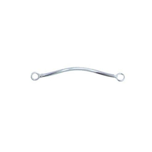 Connectors. Sterling Silver 18.0 Gauge, 3.5mm Width by 23.8mm Length, S Connector With 2.5mm Fix Ring on both ends. Quantity Per Pack: 20 Pieces.
