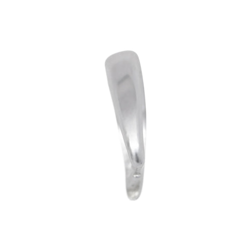 Bails. Sterling Silver 13.6mm Width by 14.3mm Height by 3.7mm Length, Smooth Pinch Bail. Quantity per pack - 1 Piece.