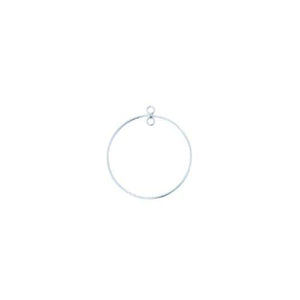 Sterling Silver, 20.4mm Width by 0.8mm Length by 24.3mm Height, Handmade Smooth Circle Chandelier. Quantity Per Pack: 10 Pieces.