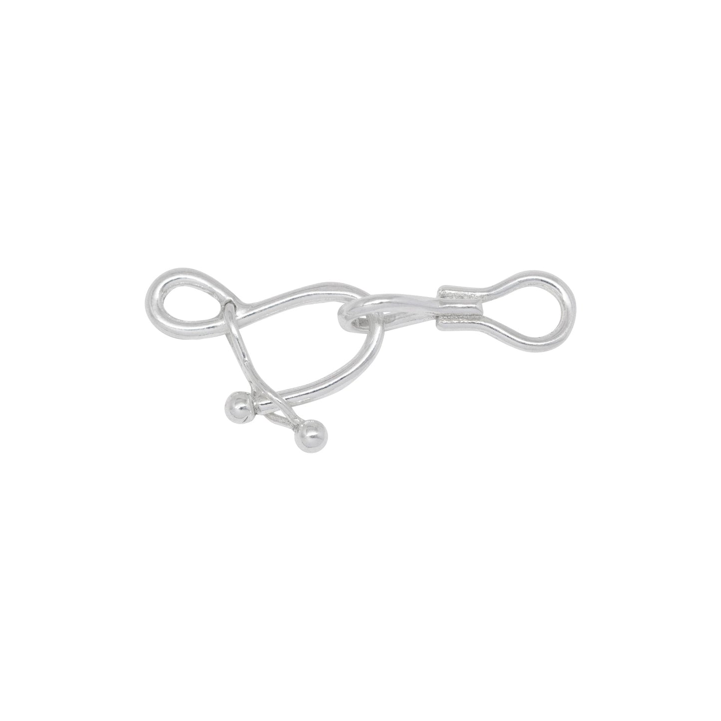Clasps. Sterling Silver 18 Gauge 9.8mm Width by 14.5mm Height, "S" Shaped Musical Note Fish Hook Clasp. Quantity Per Pack: 5 Pieces.
