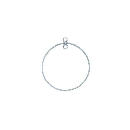 Sterling Silver Oxidized, 24.1mm Width by 0.8mm Length by 27.9mm Height, Handmade Textured Circle Chandelier. Quantity Per Pack: 10 Pieces.