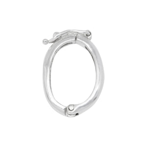 Clasps. Sterling Silver 12.7mm Width by 2.5mm Length by 19.2mm Height, Pearl Shortner. Quantity Per Pack: 1 Piece.