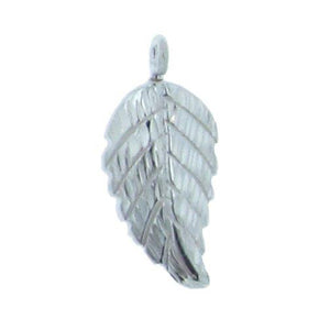 Sterling Silver, 10.6mm Width by 3.9mm Length by 23.0mm Height, Leaf Charm. Quantity Per Pack: 4 Pieces.