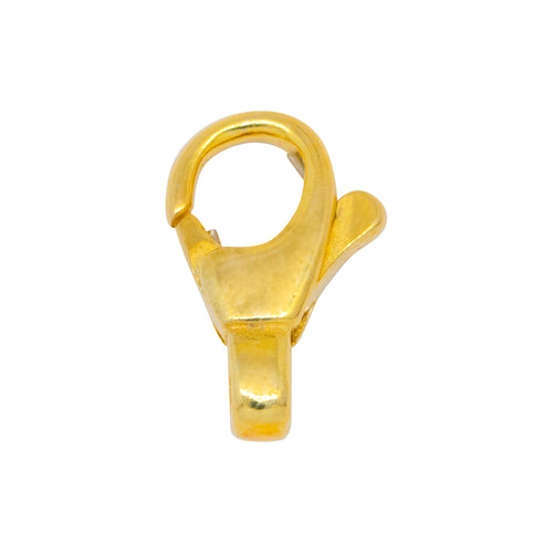 Clasps. Sterling Silver Gold Plated / Vermeil 6.6mm Width by 14.2mm Length, Fix-Swivel Lobster Clasp With 3.6mm Width by 3.4mm Length, Close Loop Towards the Bottom Side. Quantity Per Pack: 5 Pieces.