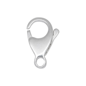 Clasps. Sterling Silver 9.1mm Width by 14.2mm Length by 3.0mm Height, Trigger Lobster Clasp With 3.8mm Width by 3.6 Length by 2.1mm Height Closed Loop towards the bottom side. Quantity Per Pack: 4 Pieces.