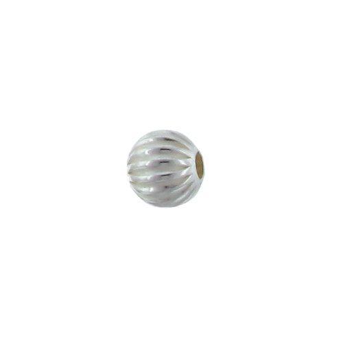 Beads. Sterling Silver 3.0mm Width / Length / Height Seamless Corrugated Round Bead. Quantity per pack: 100 Pieces.