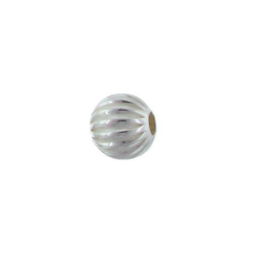 Beads. Sterling Silver 4.0mm Width / Length / Height Seamless Corrugated Round Bead. Quantity per pack: 50 Pieces.